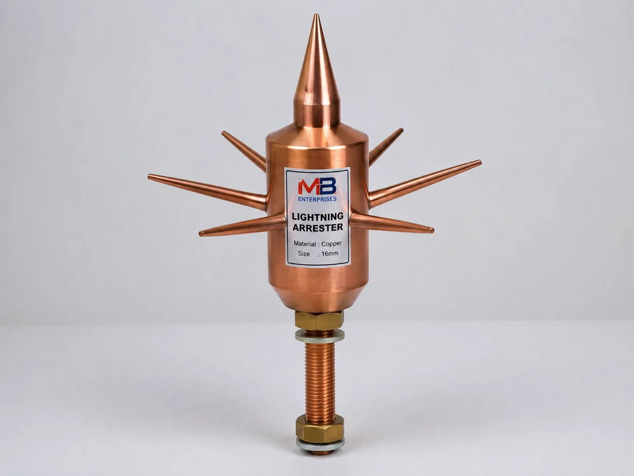 Copper lightning arrester 16mm conventional air terminal