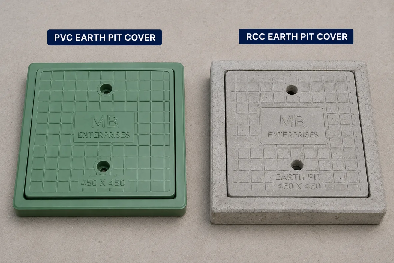 PVC and RCC earth pit cover 450x450 manufacturer